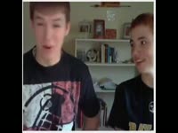 Bored teen brothers explore their incest fantasies and jerk cock during recent live cam show